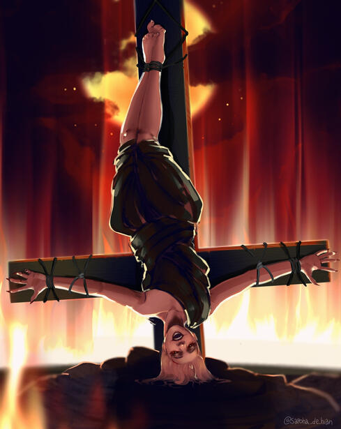 Crucificada ao contrário Crucificada ao contrário