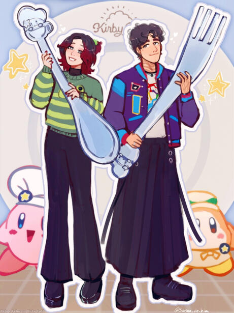 Bela e Felps no Kirby Café Bela e Felps no Kirby Café